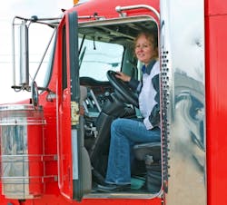 Female truck driver Female truck driver