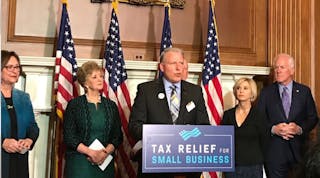 Dave Manning spoke in favor of the tax reform bill last year. He is president of TCW Inc. and chairman of ATA. (Photo: NACPC)