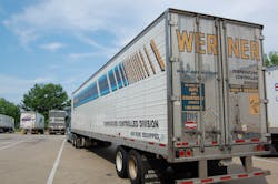 Werner Enterprises quarterly results included a $110.5 million reduction in income tax liabilities from the new law. (Photo: Werner)