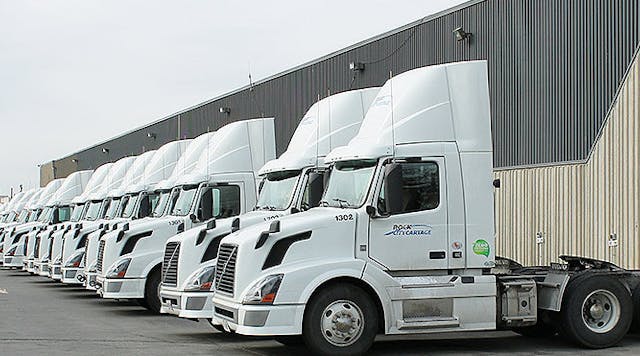 January&apos;s orders for new trucks were the highest since the &apos;pre-buy&apos; frenzy in 2006. (File photo)