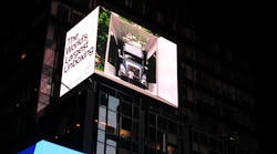 Volvo&apos;s digital billboard in Times Square was seen by one million people during the New Year&apos;s Eve celebration. (Photo Volvo)