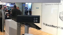 Blackberry&apos;s Radar system for trucking was on display at the CES show in Las Vegas last month. (Photo: Neil Abt/Fleet Owner)
