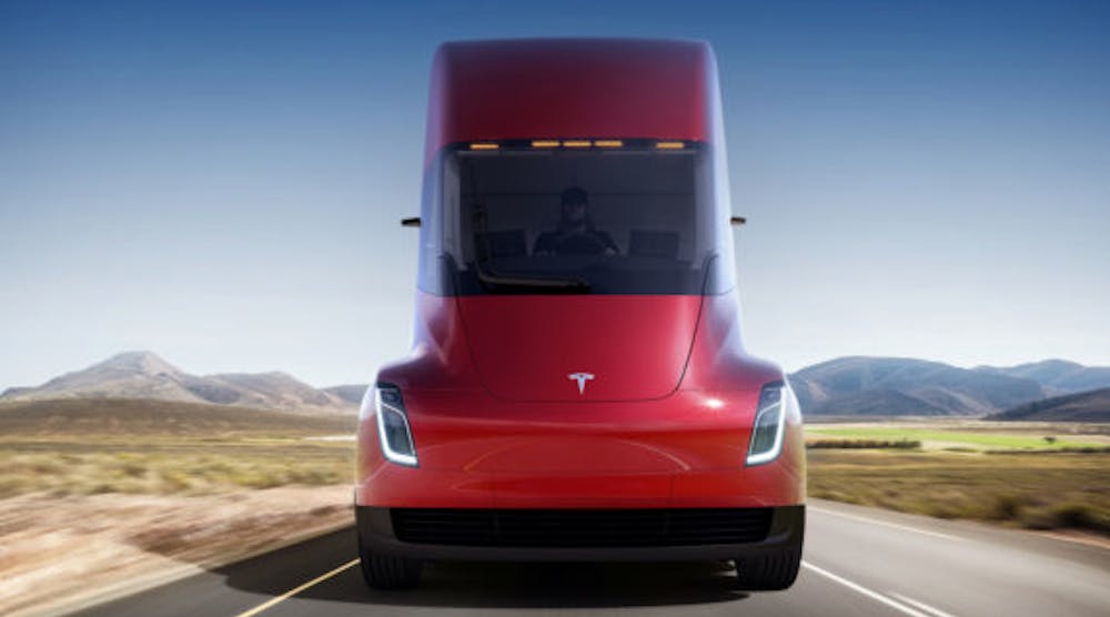The electric Class 8 Semi is expected to be ready in 2019. (Photo: Tesla)