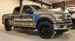 This 2016 3.5 Liter Ford F-150 V6 was converted to propane autogas at the 2016 NTEA Work Truck Show.