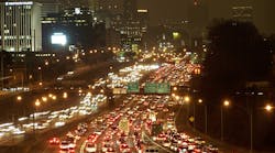Heavy traffic crawls along Interstate 75 near Atlanta. (File photo)