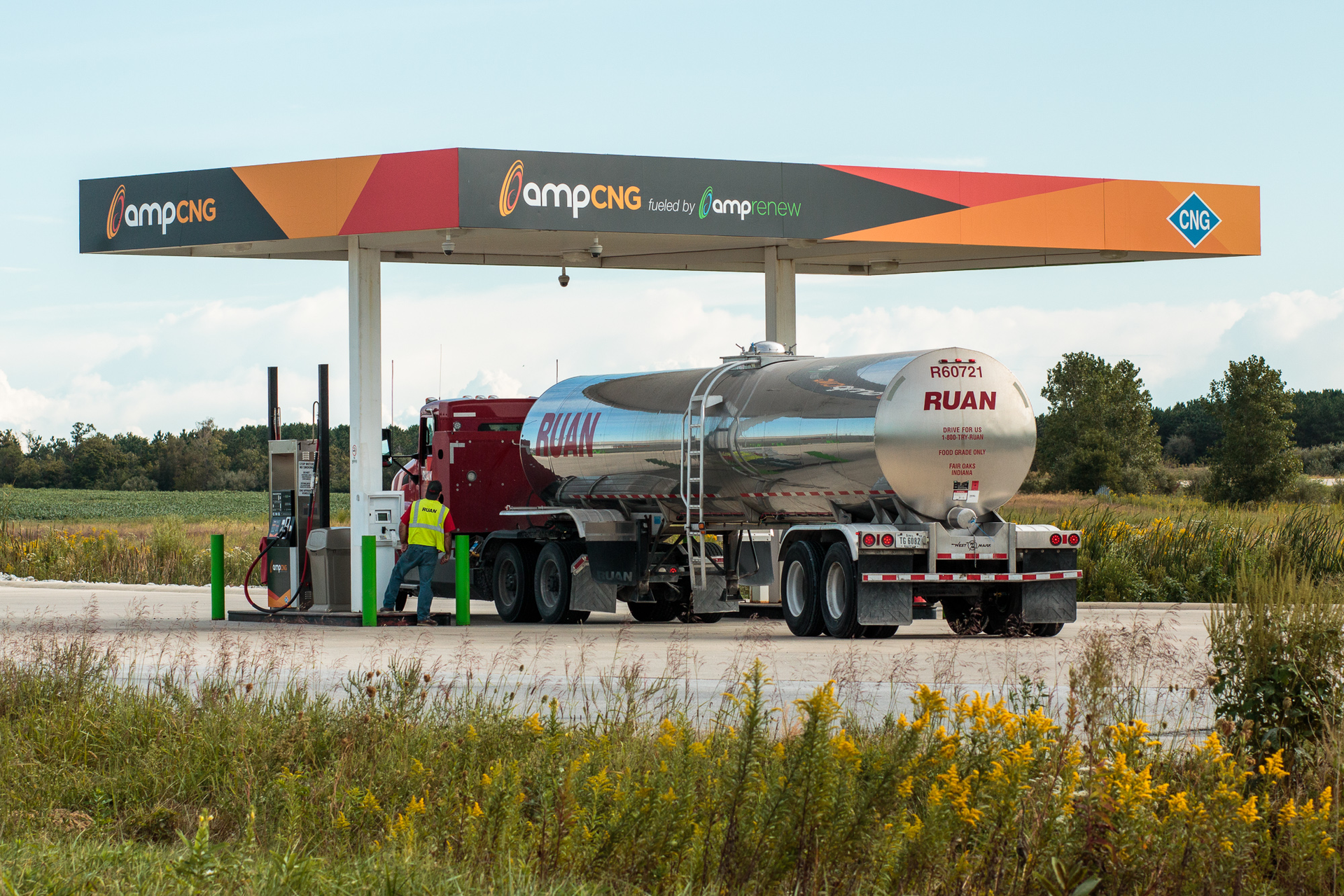 RNG station and truck