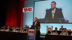 ATA&apos;s Chris Spear addressing TMC&apos;s 2018 annual meeting.