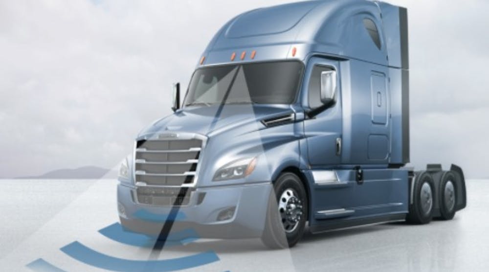 The new Freightliner Cascadia with Detroit Assurance 4.0 suite of safety systems.