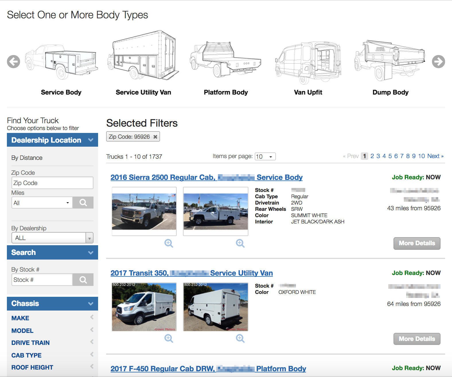 Work Truck Solutions Locator Service