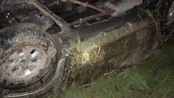 Kansas Highway Patrol photo of Toyota Sequoia in 2016 crash with Volvo tractor-trailer Kansas Highway Patrol photo of Toyota Sequoia in 2016 crash with Volvo tractor-trailer