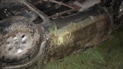 Kansas Highway Patrol photo of Toyota Sequoia in 2016 crash with Volvo tractor-trailer Kansas Highway Patrol photo of Toyota Sequoia in 2016 crash with Volvo tractor-trailer