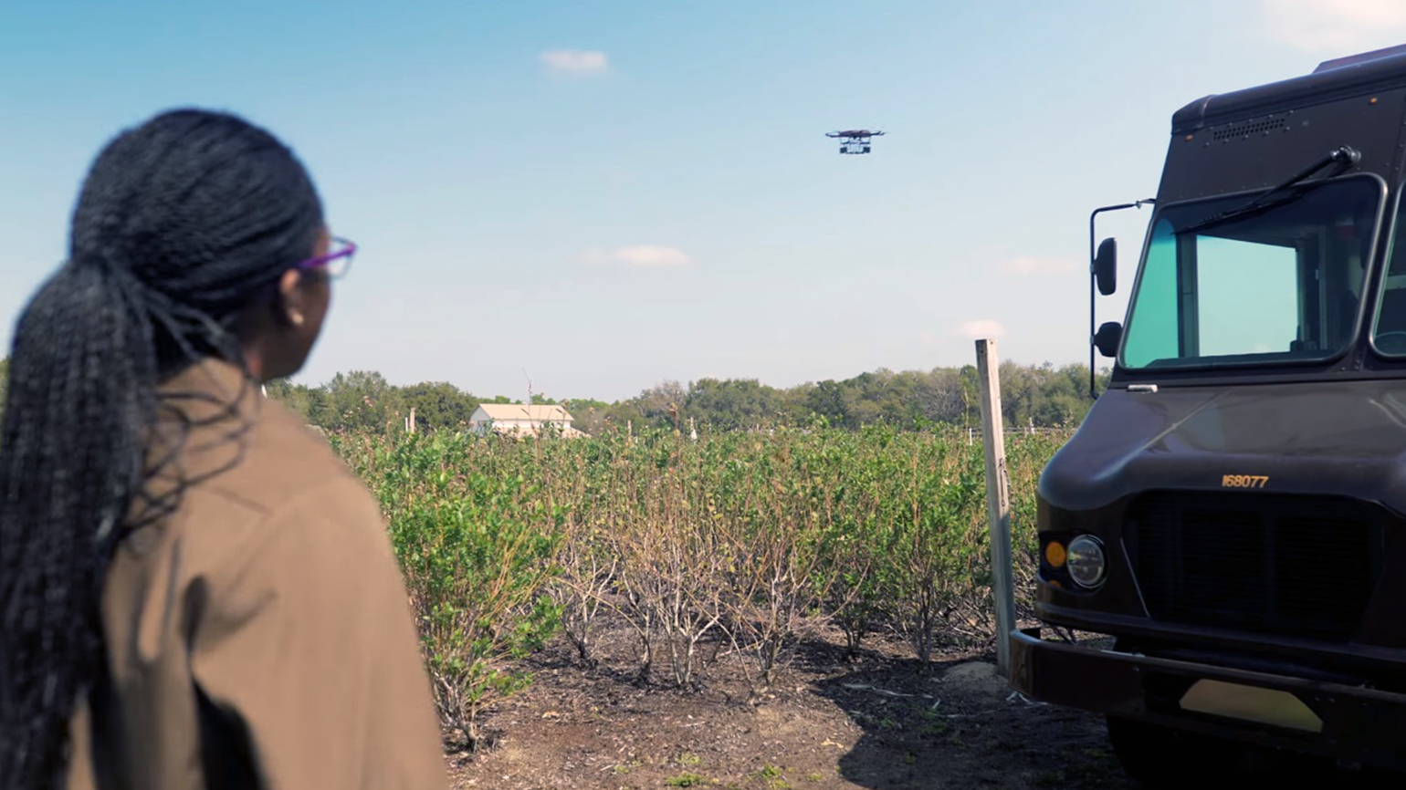 UPS and Workhorse test of Horsefly drone delivery
