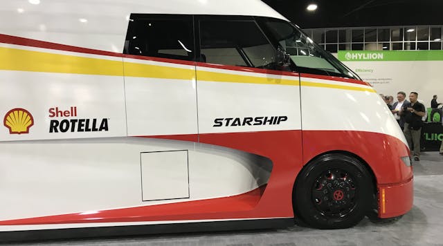 Shell&apos;s Starship Project truck on display at the TMC annual meeting.