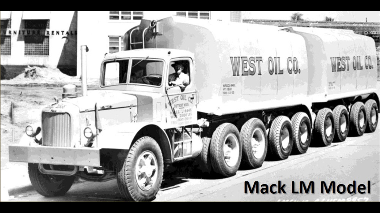 A Mack LM Model truck in use by West Oil Co of Detroit