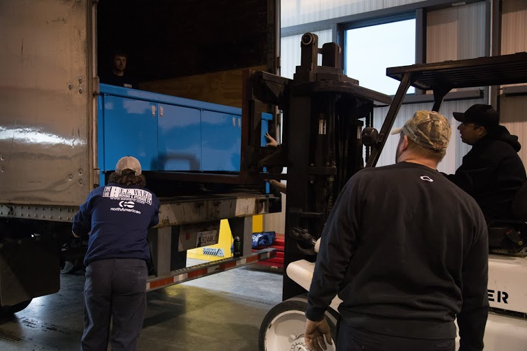 Among the items moved were 56 full toolboxes of tools