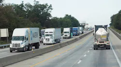 Trucks on highway