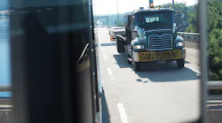 Oversize load truck on highway