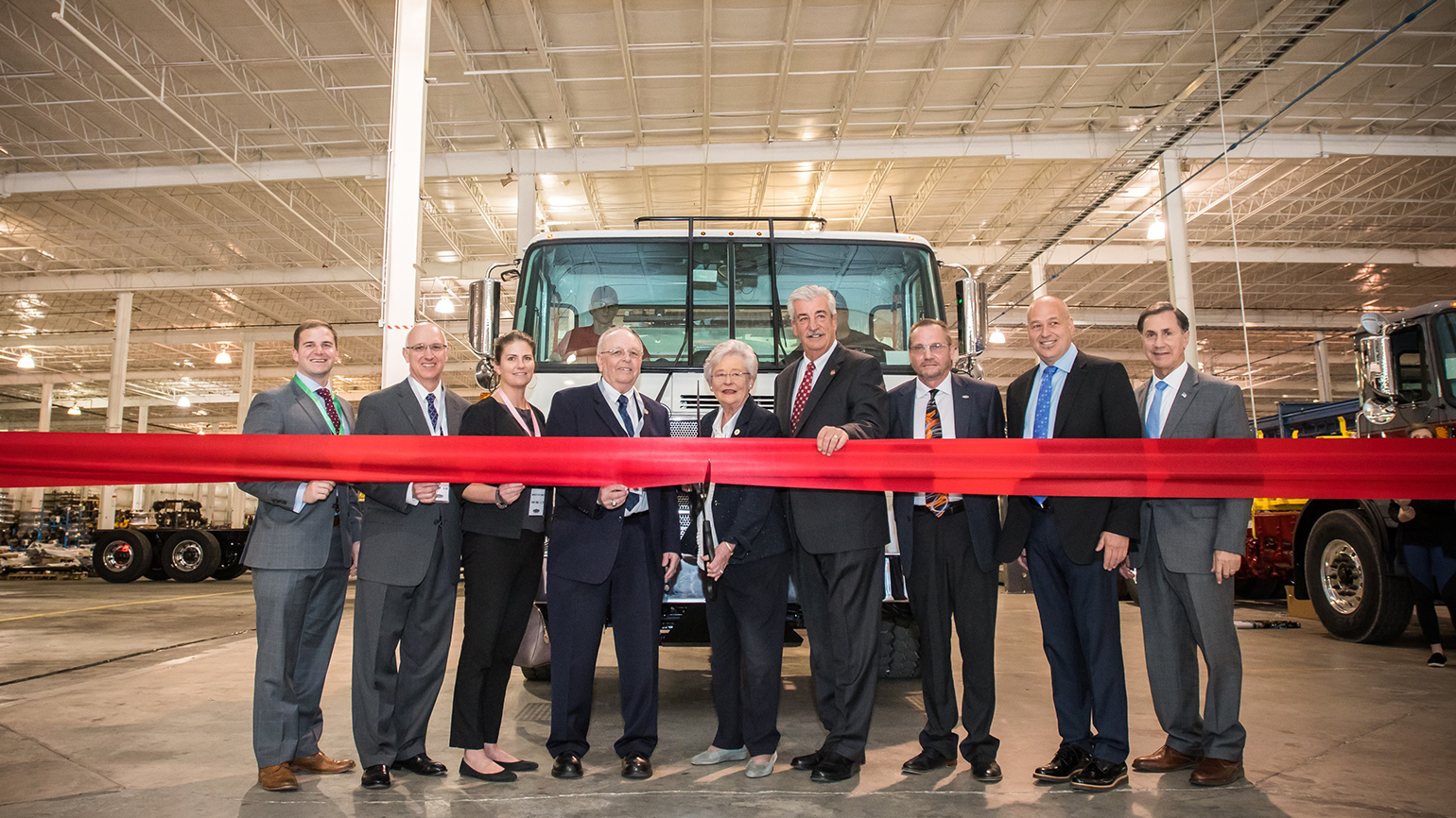 Autocar ribbon-cutting event Alabama plant