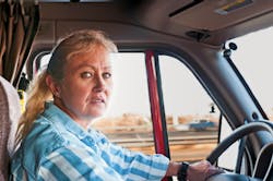 Female truck driver Female truck driver