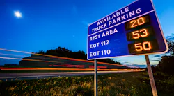 live truck parking sign