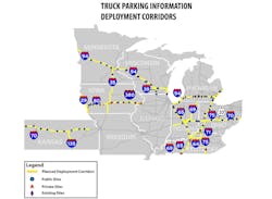 MAASTO TPIMS truck parking project map MAASTO TPIMS truck parking project map