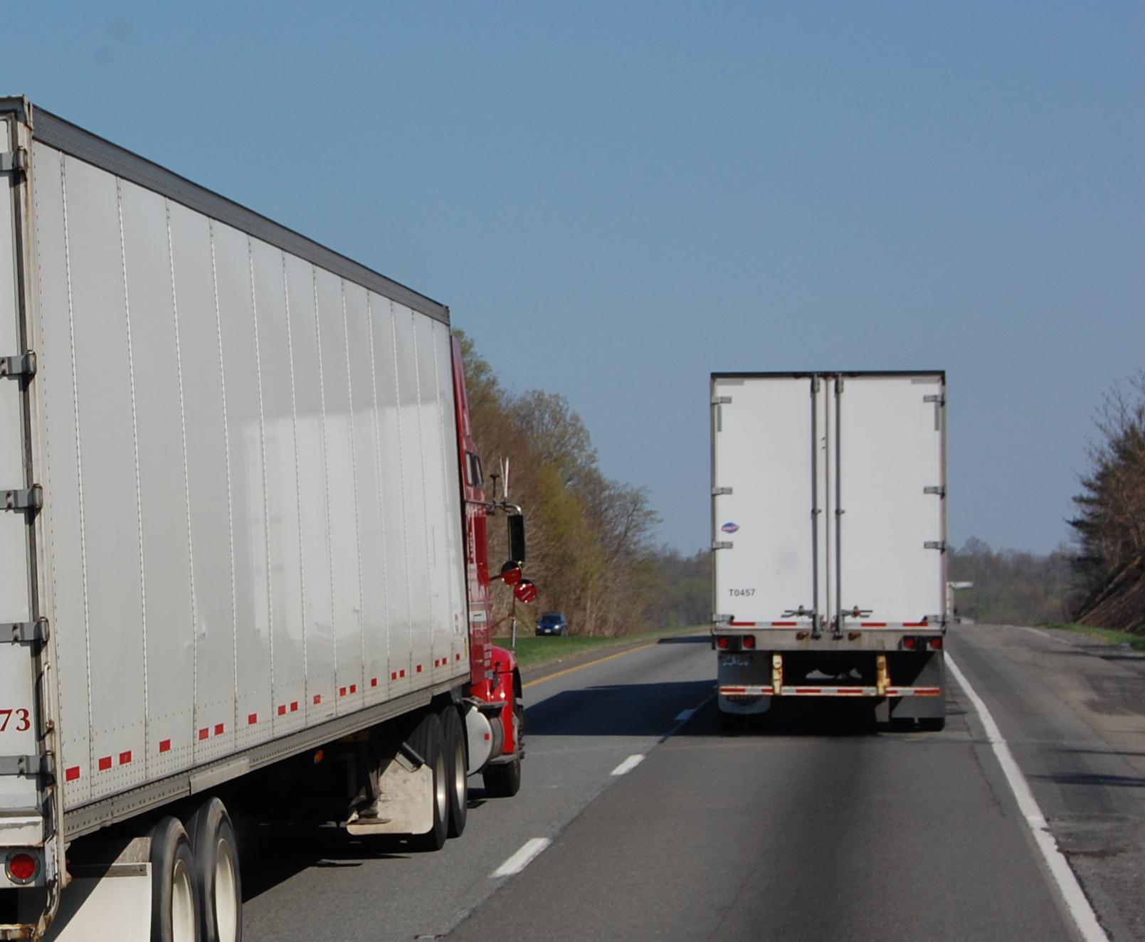 trucks on the highway