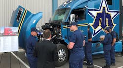 Transitioning service members, contemplating their next career move after leaving the U.S. military, get a look at a Kenworth T680 Advantage.