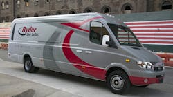 Chanje electric panel van with Ryder wrap Chanje electric panel van with Ryder wrap