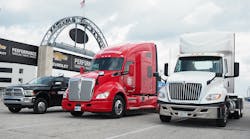 ZF demonstrated its ReAX and OnTraX systems for heavy trucks and PowerLine automatic transmission aimed at Class 5-8 medium/heavy duty trucks and HD pickups at Lucas Oil Raceway in Indianapolis.