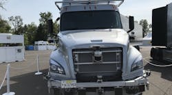 DTNA last week showed its specially outfitted truck used to gather data and test out various technologies used in safety systems and automated driving.