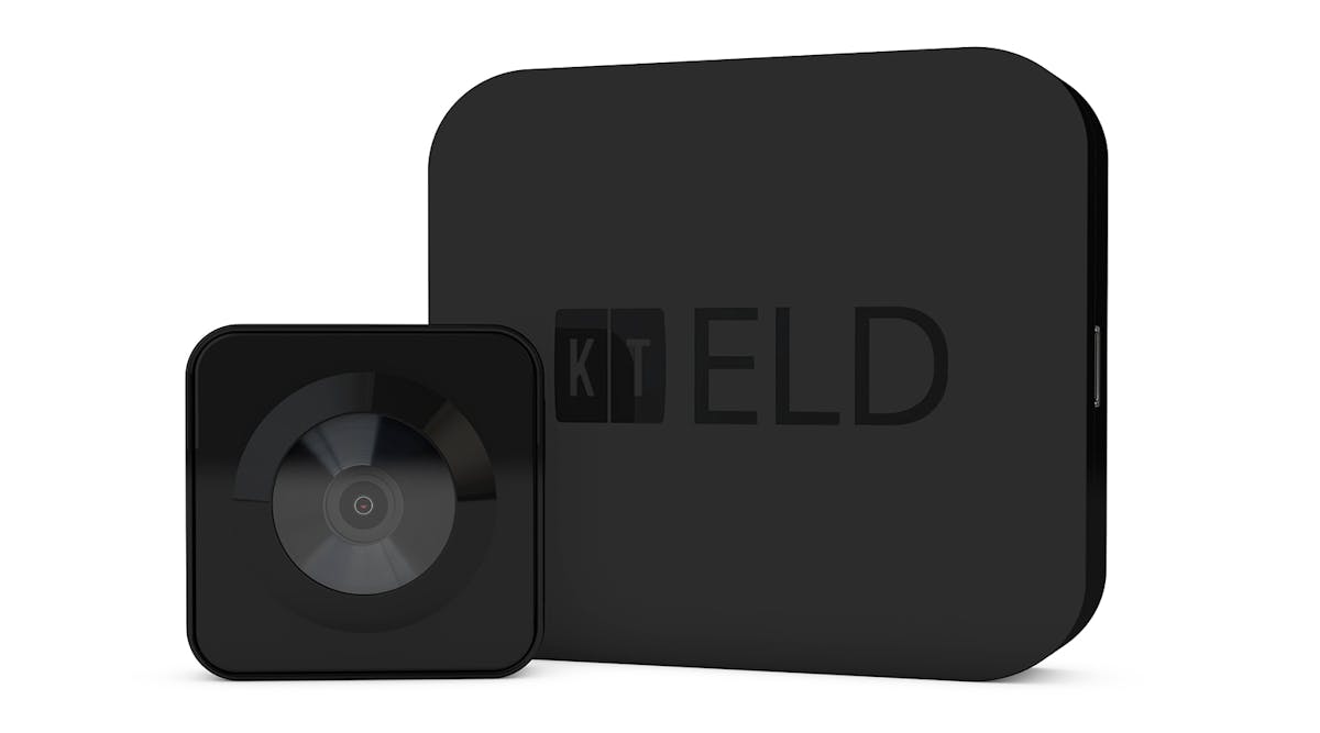 KeepTruckin&apos;s new Smart Dashcam product shown next to its ELD.