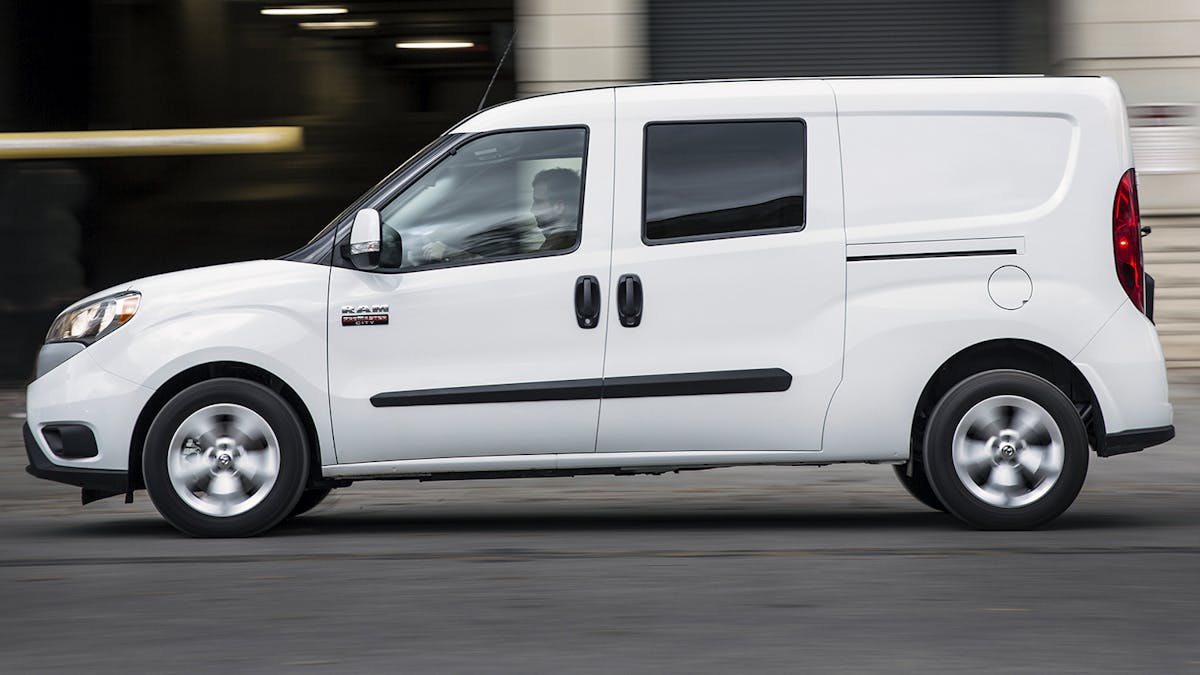 The Ram ProMaster City offers up to 131.7 cu. ft. of cargo volume and 1,885 lbs. of payload.