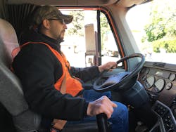 A young truck driver A young truck driver