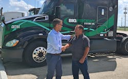 Gary Coleman, president of Big Freight Systems, welcomes Jim Clunie, president of Kelsey Trail Trucking, to Big Freight and the Daseke family of operating companies. Gary Coleman, president of Big Freight Systems, welcomes Jim Clunie, president of Kelsey Trail Trucking, to Big Freight and the Daseke family of operating companies.