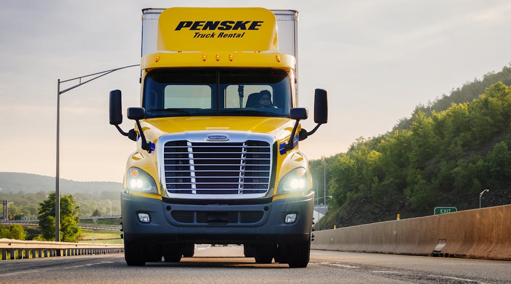 Among other fleet services, Penske offers commercial truck leasing across the range of vehicle classes.