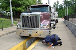 As part of that tire and wheel focus CVSA said inspectors measured tire tread depth checked the tire pressure checked to ensure no solid objects were lodged between dual tires and examined the overall condition of the tire to make sure no deep cuts or bulges were found on tire sidewalls As part of that tire and wheel focus CVSA said inspectors measured tire tread depth checked the tire pressure checked to ensure no solid objects were lodged between dual tires and examined the overall condition of the tire to make sure no deep cuts or bulges were found on tire sidewalls