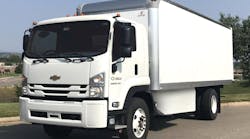 A Chevrolet Low-Cab Forward 6500XD with Lightning Systems&apos; new all-electric powertrain.