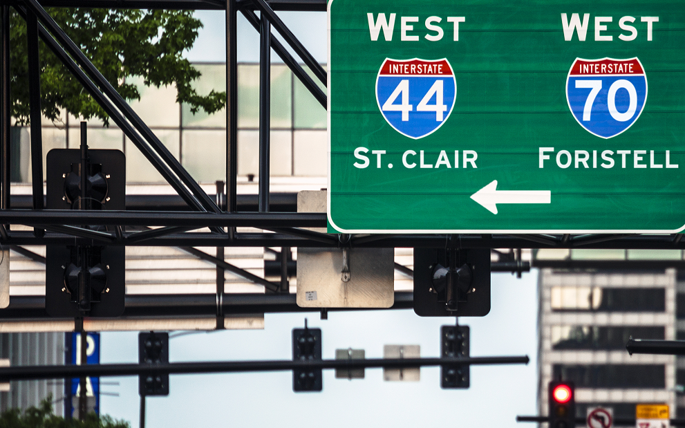 I44 I70 interstate sign Drivewyze Missouri Highway