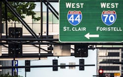 I44 I70 interstate sign Drivewyze Missouri Highway I44 I70 interstate sign Drivewyze Missouri Highway
