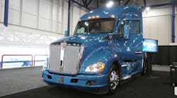 The 76-in. driver space and bunk isn&apos;t the only thing that makes this Kenworth T680 a sleeper: it&apos;s also got a PeopleNet app integrated into its in-dash NAV+ HD display, eliminating the need for a separate in-cab terminal or tablet.