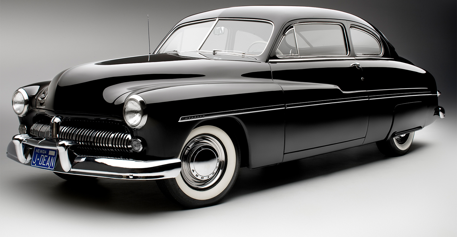 James Dean's 1949 Mercury coupe displayed at the National Automobile Museum in Reno, NV