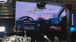 A video at the ZF booth demonstrates autonomous driving.