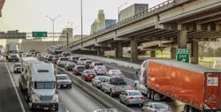 A traffic jam on Interstate 35 in Austin. ATRI&apos;s report found Texas the top state for congestion costs.