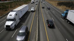 Vehicles travel along Interstate 5 in Washington state.