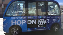 Las Vegas offers the public free rides on a low-speed automated shuttle around the downtown area.