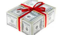 gift wrapped money