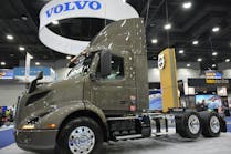 The Volvo VNR 200 6x2 regional hauler on display at NPTC 2018 in Cincinnati.
