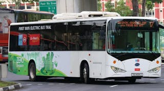 The K9S electric bus from BYD has a range of about 150 miles on a single charge.