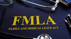 FMLA family and medical leave act and stethoscope.