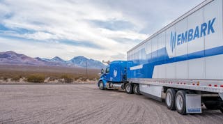 Embark completed a coast-to-coast trip in February 2018 with one of its automated trucks.